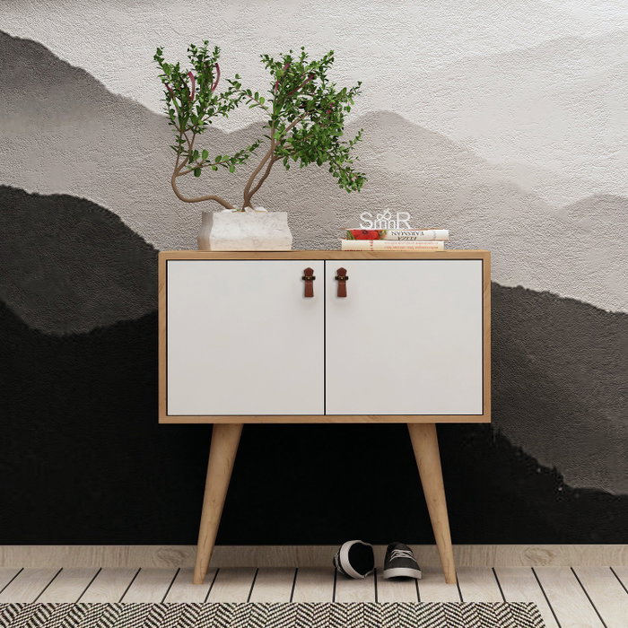 Hanah Home Consola Rebecca Roble y Blanco